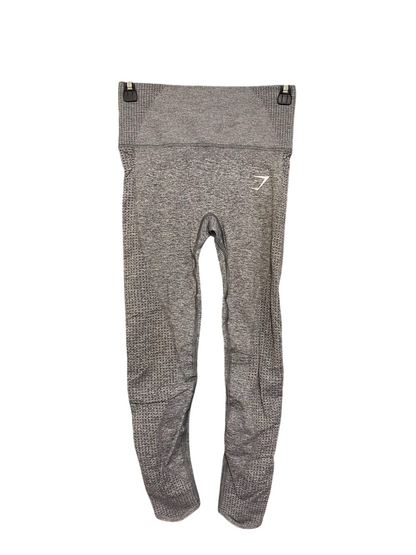 GYMSHARK |XS| WAIST 24| WOMEN'S CHARCOAL GREY HEATHERED SEAMLESS HIGH-WAISTED WORKOUT LEGGINGS