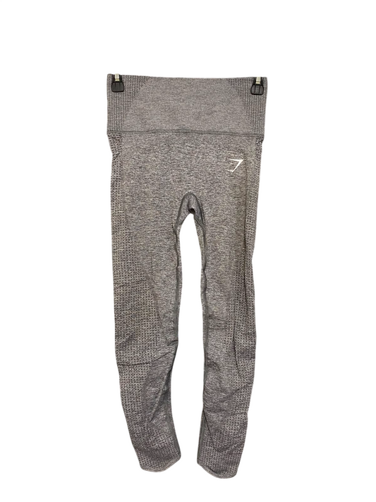 GYMSHARK |XS| WAIST 24| WOMEN'S CHARCOAL GREY HEATHERED SEAMLESS HIGH-WAISTED WORKOUT LEGGINGS