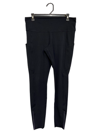 LULULEMON |XL| WAIST 32| WOMEN'S BLACK PLUS SIZE HIGH-WAISTED ATHLETIC RUNNING LEGGINGS WITH POCKETS