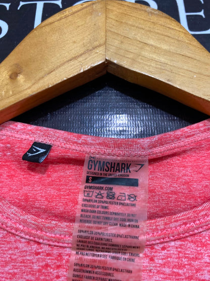 GYMSHARK |S| BUST 14| WOMEN'S CORAL PINK SEAMLESS LONG SLEEVE ATHLETIC WORKOUT TOP WITH THUMBHOLES