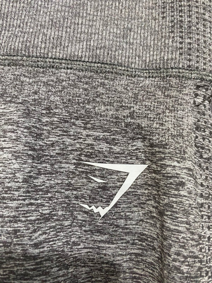 GYMSHARK |XS| WAIST 24| WOMEN'S CHARCOAL GREY HEATHERED SEAMLESS HIGH-WAISTED WORKOUT LEGGINGS