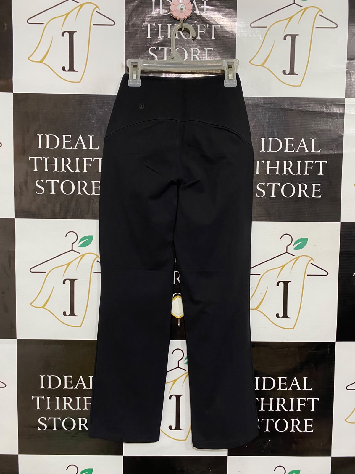 LULULEMON |XXS| WAIST 20| WOMEN'S BLACK HIGH-WAISTED STRAIGHT LEG DRESS PANTS WITH ZIPPER POCKETS