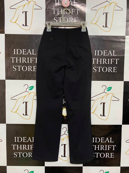 LULULEMON |XXS| WAIST 20| WOMEN'S BLACK HIGH-WAISTED STRAIGHT LEG DRESS PANTS WITH ZIPPER POCKETS