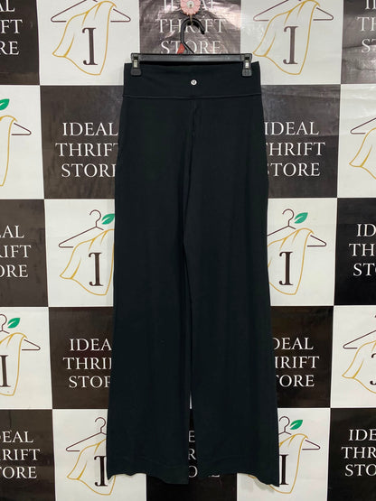 LULULEMON |S| WAIST 26| WOMEN'S BLACK HIGH-WAISTED WIDE-LEG DRAWSTRING ATHLETIC PANTS WITH POCKETS