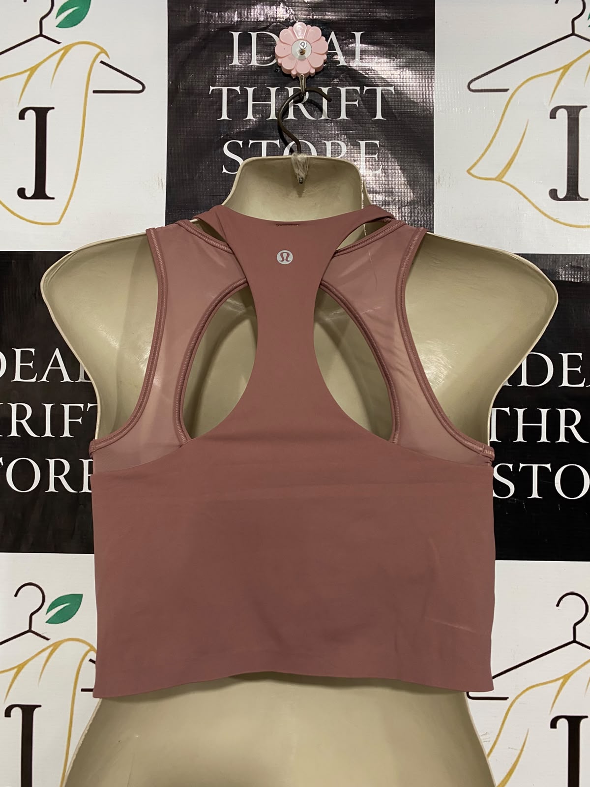 LULULEMON |S| BUST 15| WOMEN'S MAUVE PINK CROPPED RACERBACK ATHLETIC WORKOUT TANK TOP