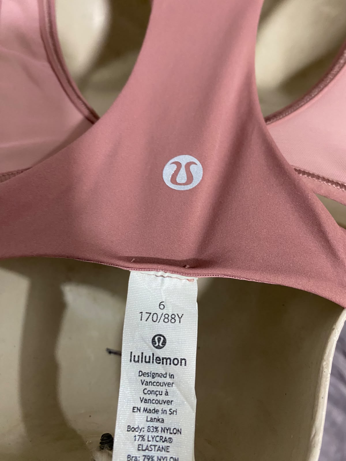 LULULEMON |S| BUST 15| WOMEN'S MAUVE PINK CROPPED RACERBACK ATHLETIC WORKOUT TANK TOP