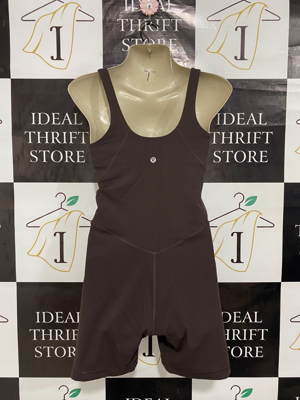 LULULEMON |M| BUST 15| WOMEN'S CHOCOLATE BROWN ONE-PIECE ATHLETIC ROMPER / ONESIE
