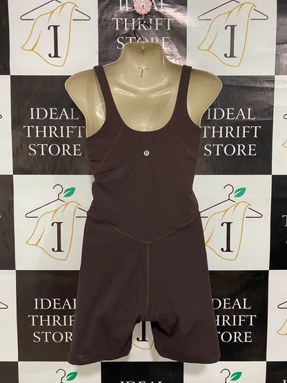 LULULEMON |M| BUST 15| WOMEN'S CHOCOLATE BROWN ONE-PIECE ATHLETIC ROMPER / ONESIE