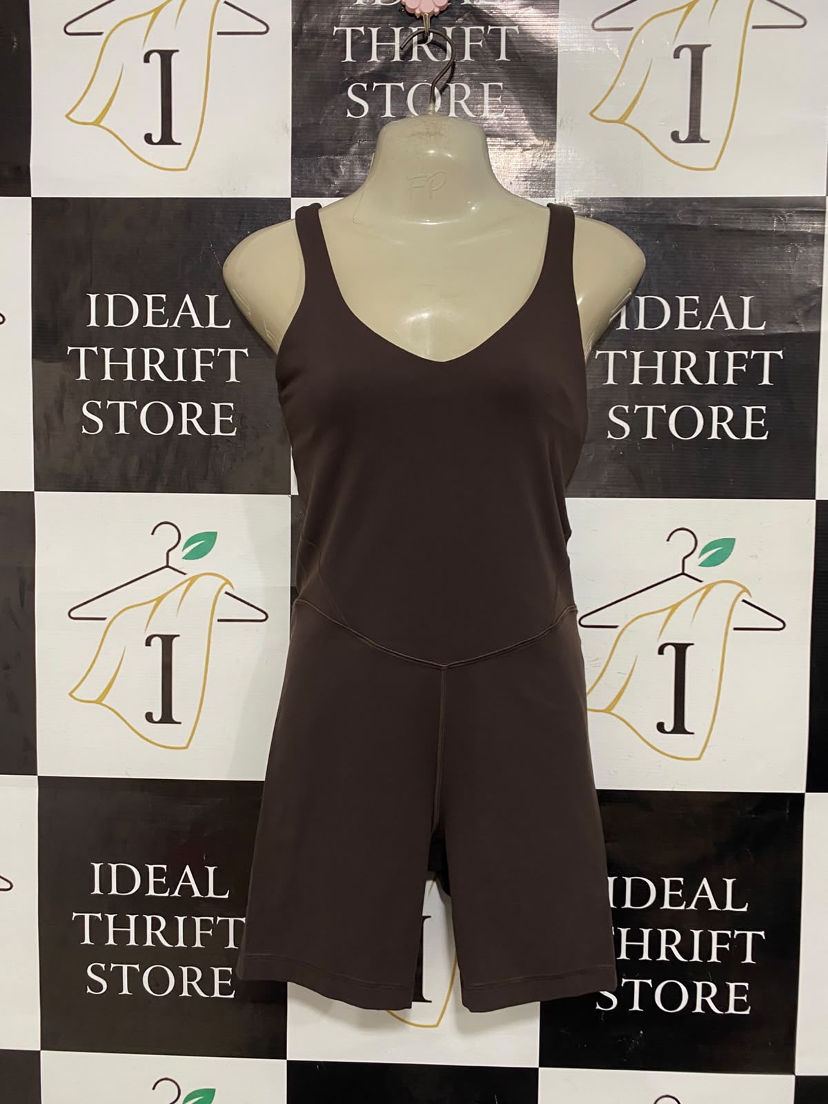 LULULEMON |M| BUST 15| WOMEN'S CHOCOLATE BROWN ONE-PIECE ATHLETIC ROMPER / ONESIE