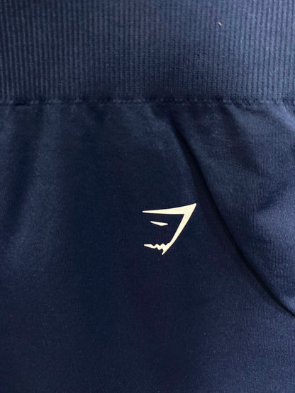 GYMSHARK |S| WAIST 26| WOMEN'S NAVY BLUE SEAMLESS HIGH-WAISTED WORKOUT SHORTS