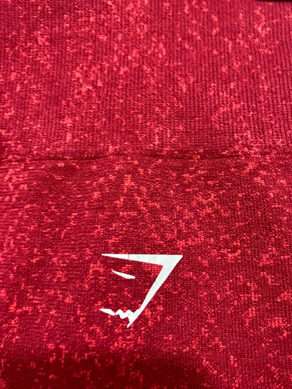 GYMSHARK |XS| WAIST 22| WOMEN'S RED HEATHERED SEAMLESS HIGH-WAISTED WORKOUT LEGGINGS