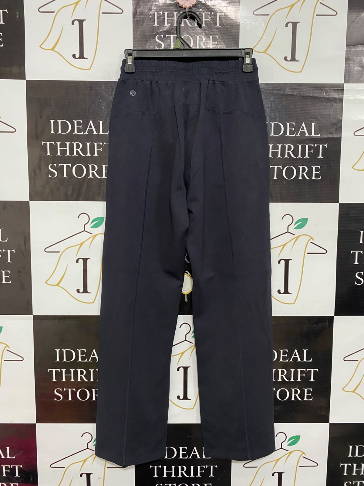 LULULEMON |XS| WAIST 24| WOMEN'S BLACK HIGH-WAISTED STRAIGHT-LEG ATHLETIC SWEATPANTS WITH DRAWSTRING