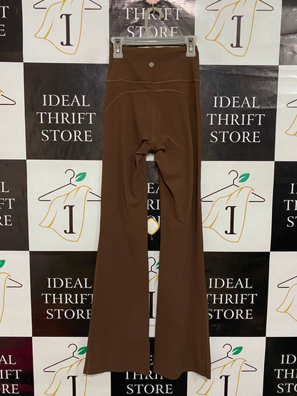 LULULEMON |XXS| WAIST 20| WOMEN'S CHOCOLATE BROWN HIGH-WAISTED FLARED YOGA PANTS