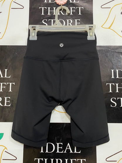 LULULEMON |XXS| WAIST 20| WOMEN'S BLACK HIGH-WAISTED MID-THIGH BIKER SHORTS