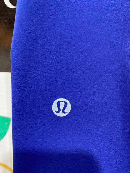 LULULEMON |M| WAIST 28| WOMEN'S VIBRANT ROYAL BLUE HIGH-WAISTED MID-THIGH BIKER SHORTS