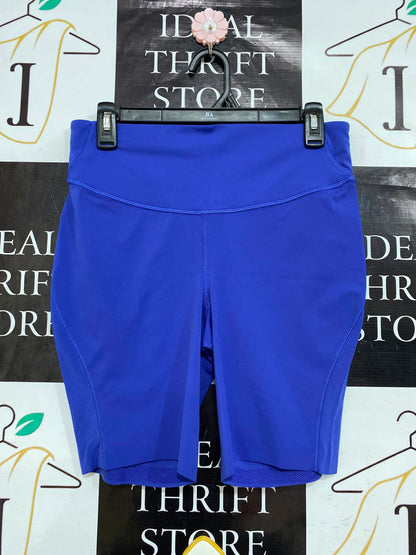LULULEMON |M| WAIST 28| WOMEN'S VIBRANT ROYAL BLUE HIGH-WAISTED MID-THIGH BIKER SHORTS