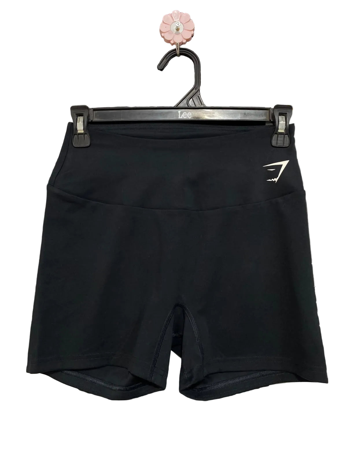 GYMSHARK |XS| WAIST 24| WOMEN'S BLACK HIGH-WAISTED ATHLETIC BIKER SHORTS