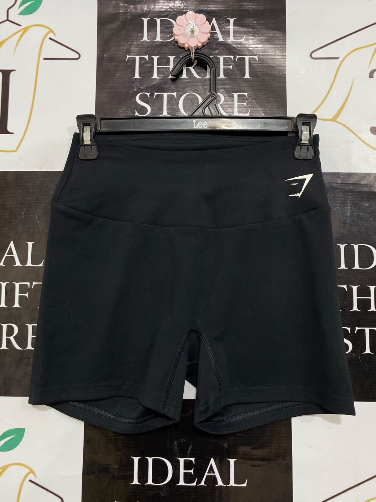 GYMSHARK |XS| WAIST 24| WOMEN'S BLACK HIGH-WAISTED ATHLETIC BIKER SHORTS