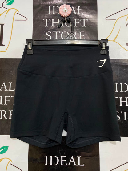 GYMSHARK |XS| WAIST 24| WOMEN'S BLACK HIGH-WAISTED ATHLETIC BIKER SHORTS