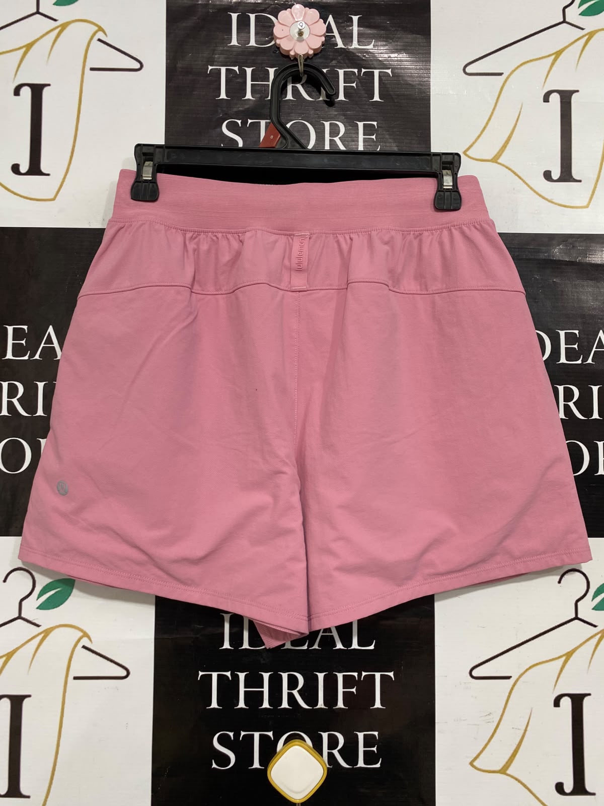 LULULEMON |S| WAIST 26| WOMEN'S DUSTY PINK HIGH-WAISTED DRAWSTRING RUNNING SHORTS WITH POCKETS