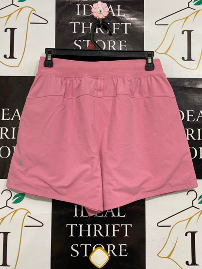 LULULEMON |S| WAIST 26| WOMEN'S DUSTY PINK HIGH-WAISTED DRAWSTRING RUNNING SHORTS WITH POCKETS