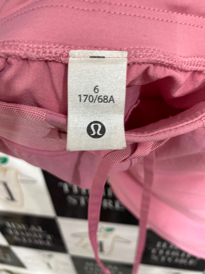 LULULEMON |S| WAIST 26| WOMEN'S DUSTY PINK HIGH-WAISTED DRAWSTRING RUNNING SHORTS WITH POCKETS