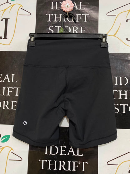 LULULEMON |XS| WAIST 24| WOMEN'S BLACK HIGH-WAISTED MID-THIGH BIKER SHORTS