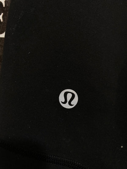 LULULEMON |XS| WAIST 24| WOMEN'S BLACK HIGH-WAISTED MID-THIGH BIKER SHORTS
