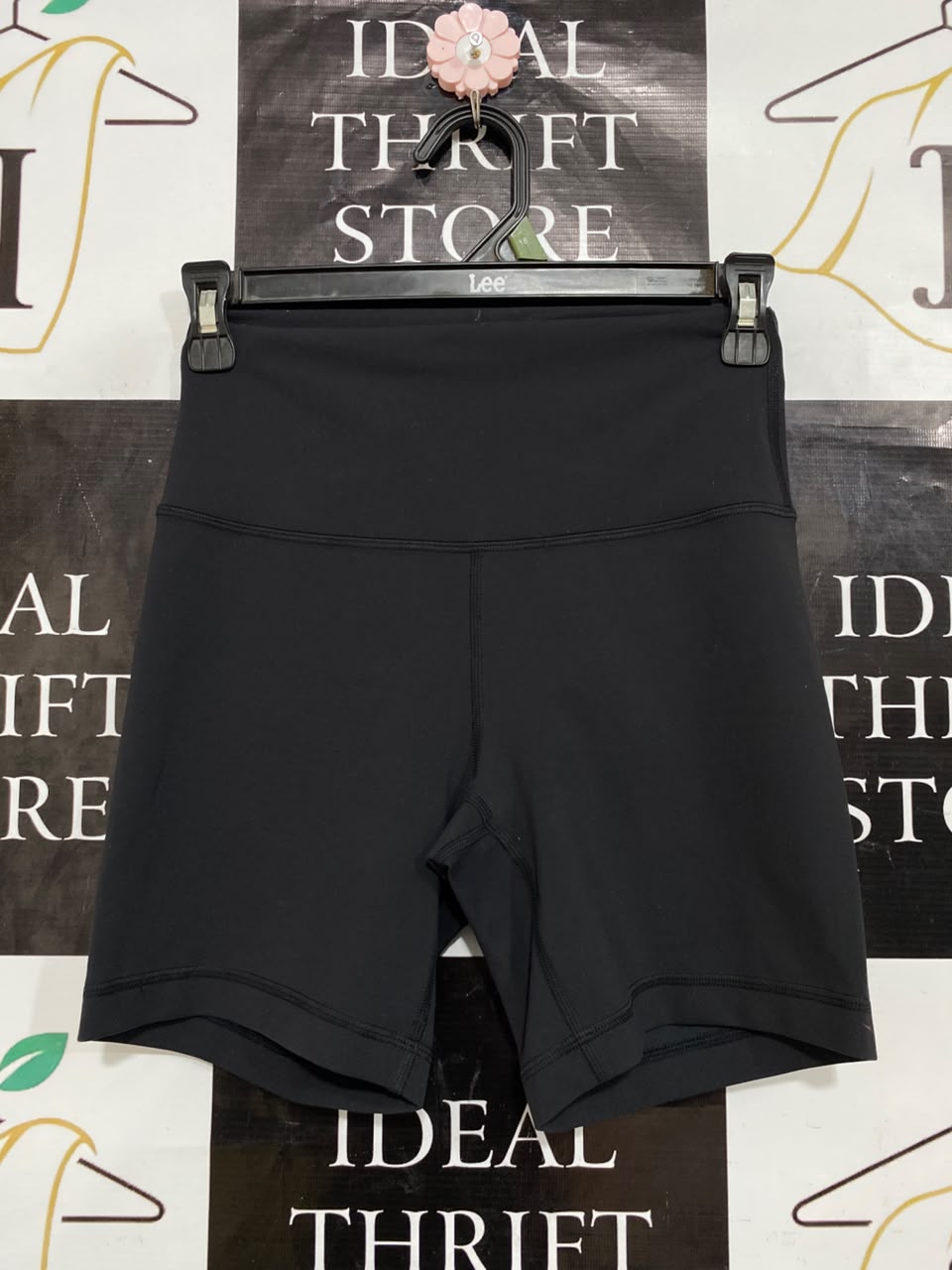 LULULEMON |XS| WAIST 24| WOMEN'S BLACK HIGH-WAISTED MID-THIGH BIKER SHORTS