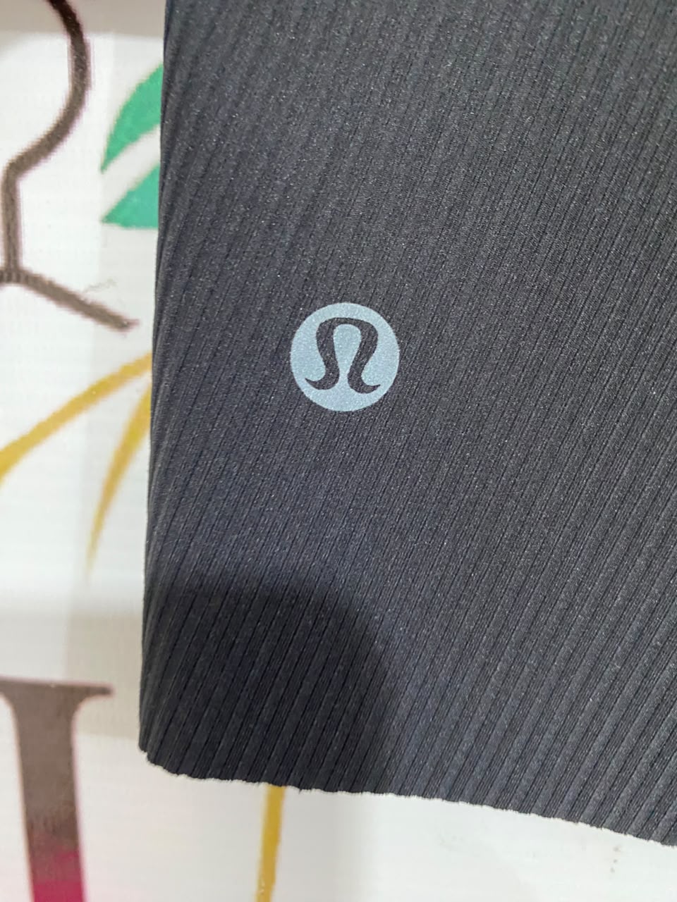 LULULEMON |L| WAIST 32| WOMEN'S BLACK HIGH-WAISTED RIBBED MID-THIGH BIKER SHORTS