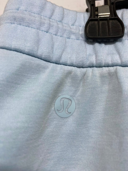 LULULEMON |XL| WAIST 32| WOMEN'S LIGHT BLUE HIGH-WAISTED DRAWSTRING ATHLETIC LOUNGE SHORTS