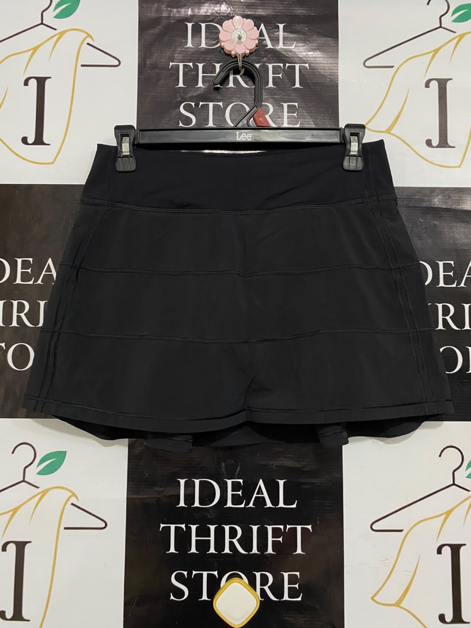 LULULEMON |M| WAIST 28| WOMEN'S BLACK HIGH-WAISTED TIERED ATHLETIC ATHLEISURE TENNIS SKORT