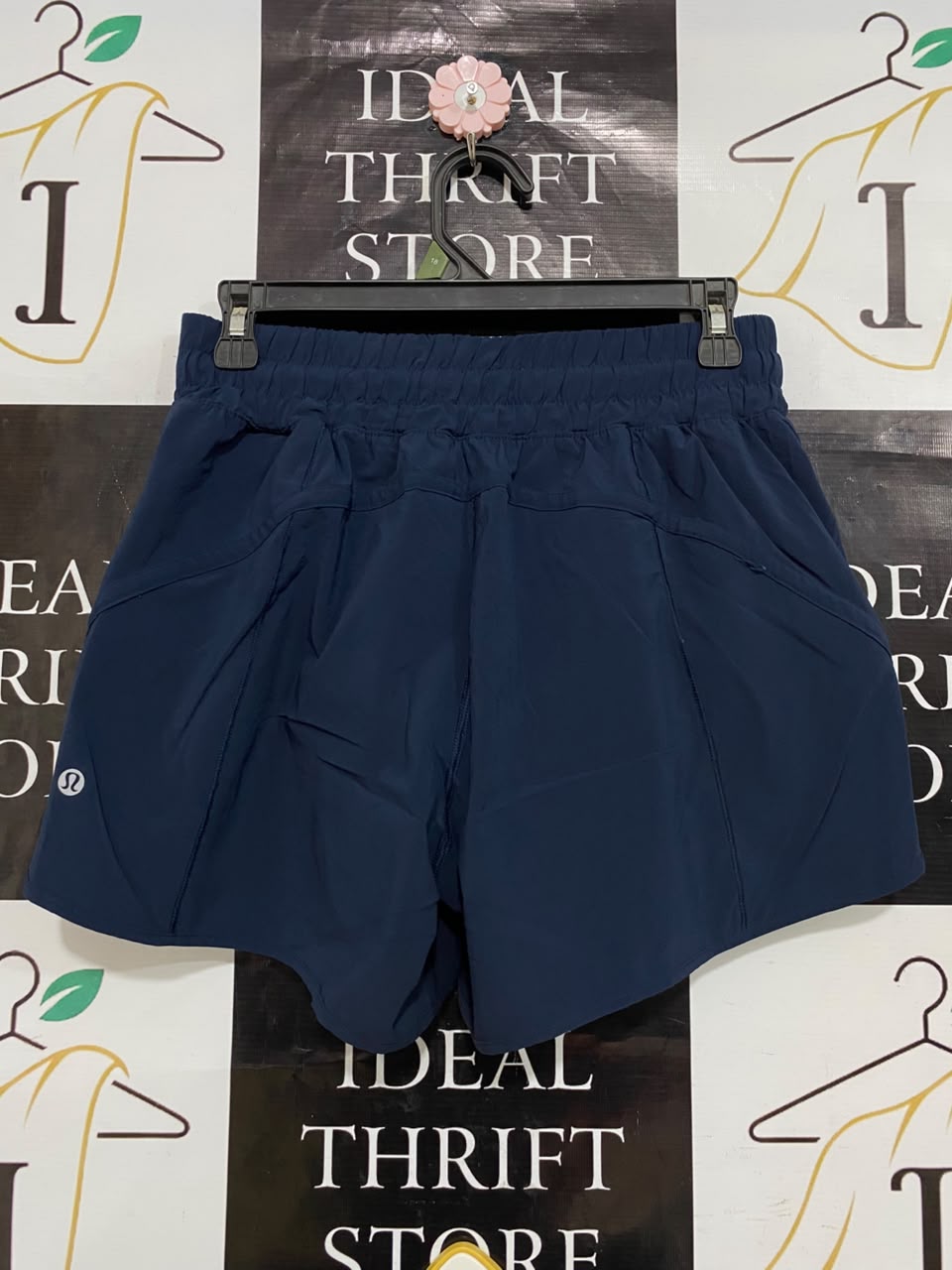 LULULEMON |M| WAIST 28| WOMEN'S NAVY BLUE HIGH-WAISTED ATHLETIC RUNNING SHORTS