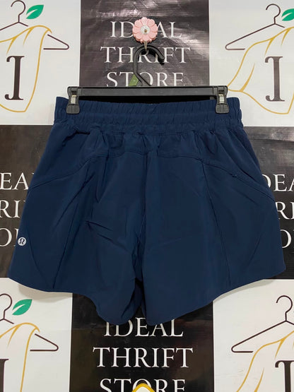 LULULEMON |M| WAIST 28| WOMEN'S NAVY BLUE HIGH-WAISTED ATHLETIC RUNNING SHORTS