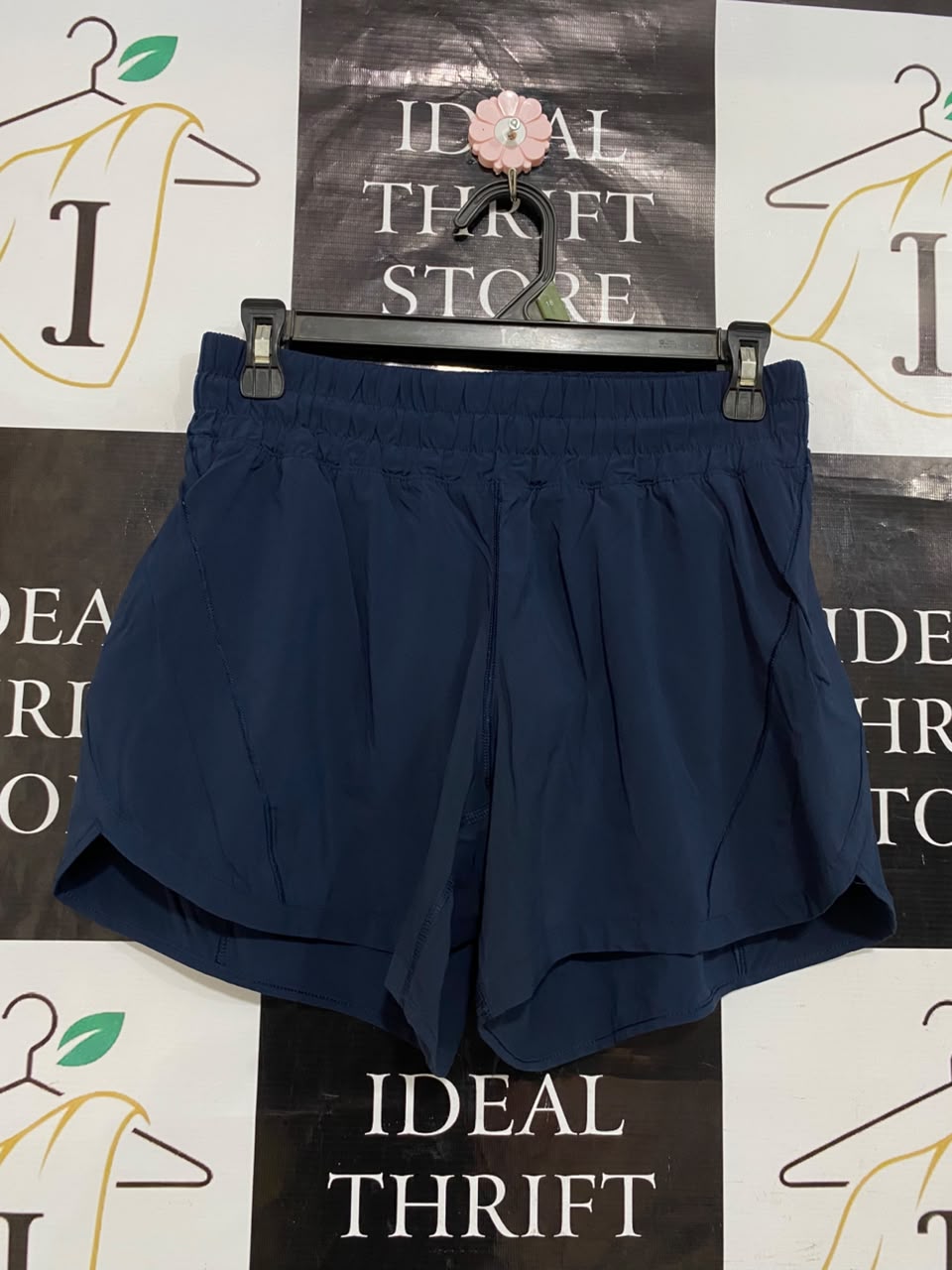 LULULEMON |M| WAIST 28| WOMEN'S NAVY BLUE HIGH-WAISTED ATHLETIC RUNNING SHORTS