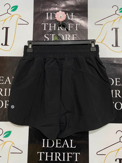 LULULEMON |S| WAIST 25| WOMEN'S BLACK HIGH-WAISTED ATHLETIC RUNNING SHORTS