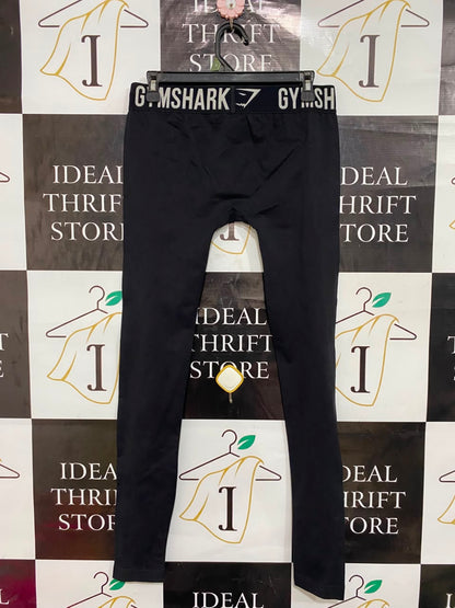 GYMSHARK |M| WAIST 29| BLACK LOGO BAND SEAMLESS HIGH-WAISTED LEGGINGS