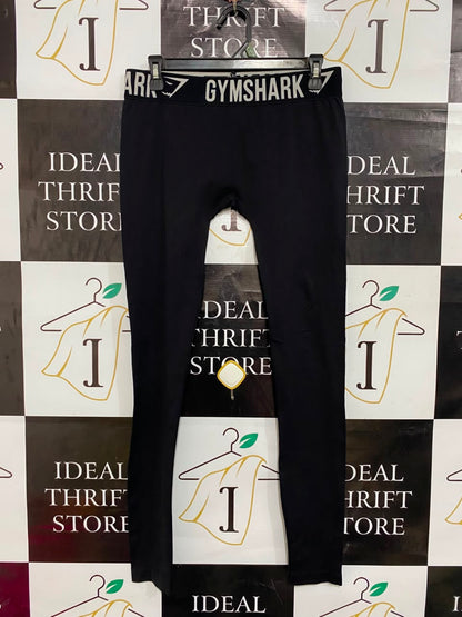 GYMSHARK |M| WAIST 29| BLACK LOGO BAND SEAMLESS HIGH-WAISTED LEGGINGS