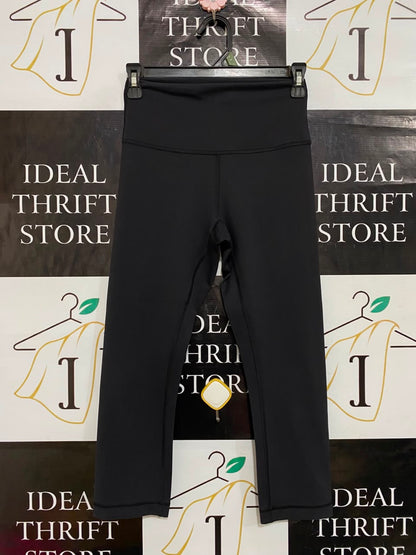 LULULEMON |XS| WAIST 24| WOMEN'S BLACK HIGH-WAISTED ATHLETIC CROPPED LEGGINGS