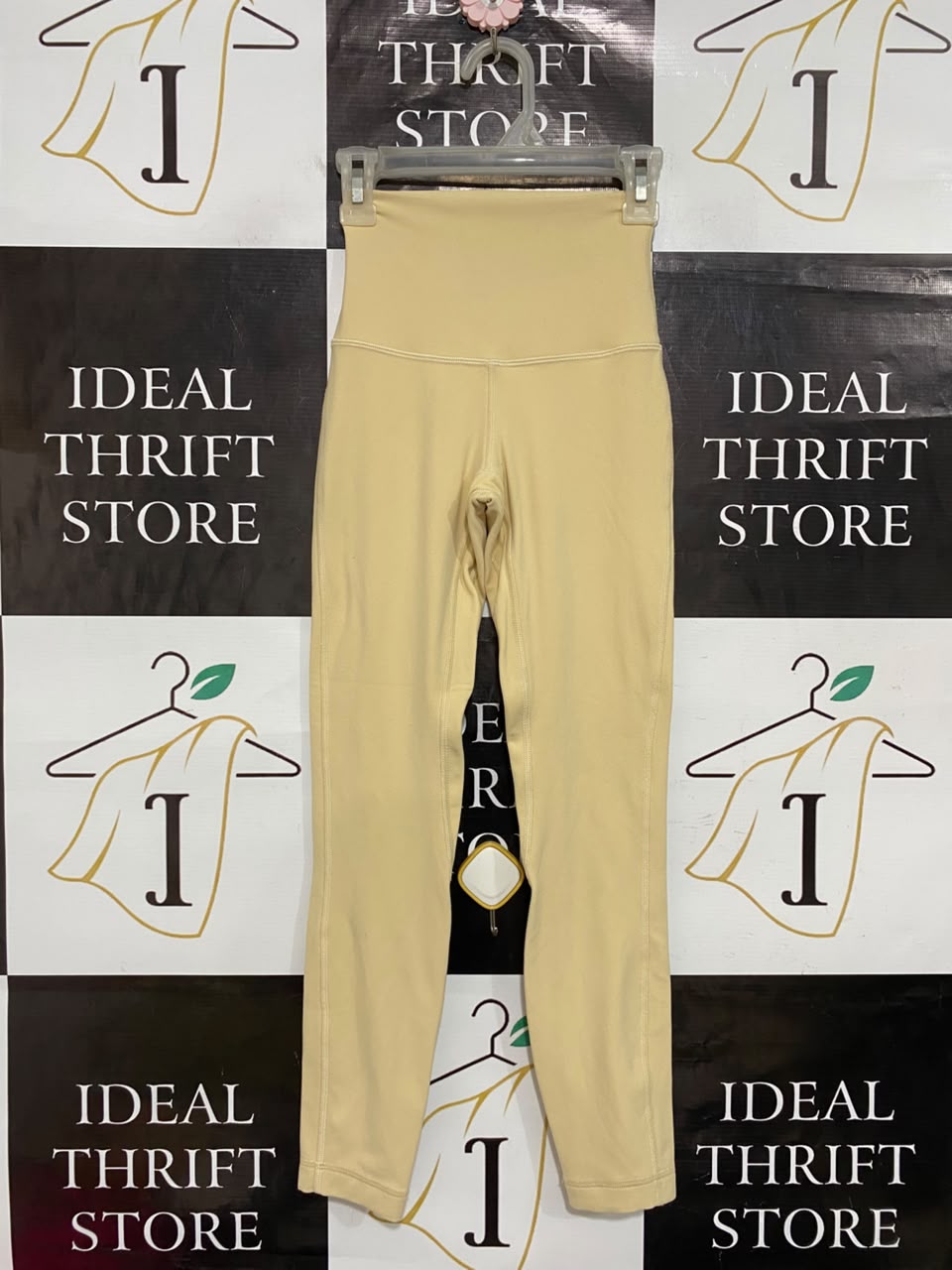 LULULEMON |XXS| WAIST 18| WOMEN'S PASTEL BUTTER YELLOW HIGH-WAISTED ATHLETIC LEGGINGS
