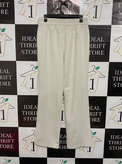 LULULEMON |L| WAIST 30| WOMEN'S WHITE HIGH-WAISTED DRAWSTRING WIDE-LEG SWEATPANTS