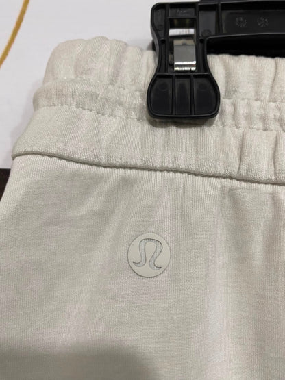 LULULEMON |L| WAIST 30| WOMEN'S WHITE HIGH-WAISTED DRAWSTRING WIDE-LEG SWEATPANTS