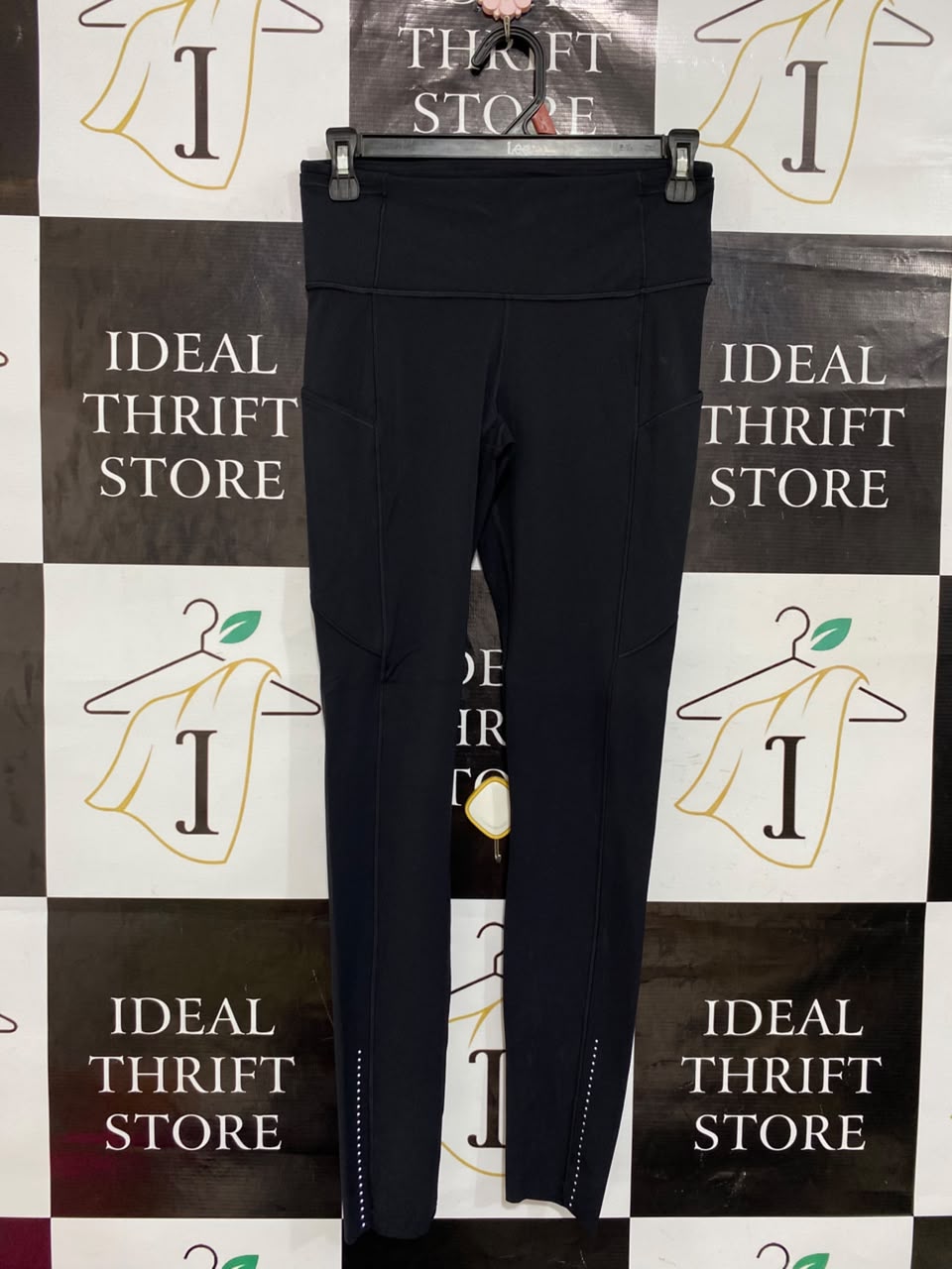 ALO |S| WAIST 26| BLACK HIGH-WAISTED BUTTON-FRONT WIDE-LEG PANTS