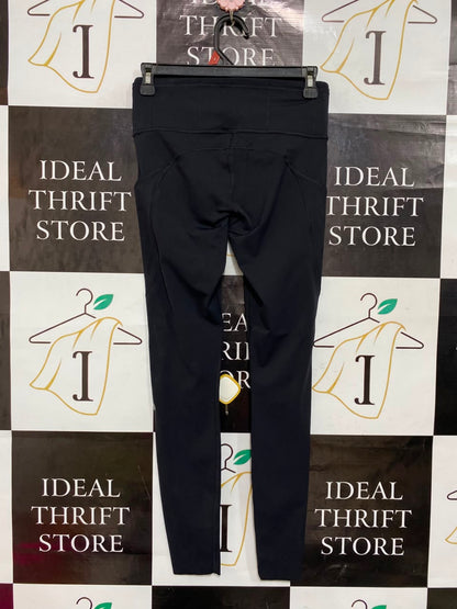 LULULEMON |S| WAIST 24| WOMEN'S BLACK HIGH-WAISTED ATHLETIC LEGGINGS WITH SIDE POCKETS & REFLECTIVE