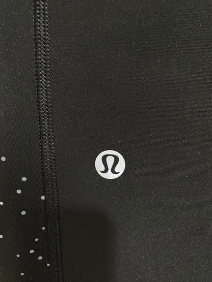 LULULEMON |M| WAIST 28| WOMEN'S BLACK HIGH-WAISTED ATHLETIC CROPPED LEGGINGS WITH SIDE POCKETS & PERFORATED DOTTED ANKLE PANELS