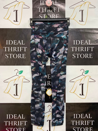 LULULEMON |XXS| WAIST 22| WOMEN'S MULTICOLOR ABSTRACT CAMO PRINT HIGH-WAISTED ATHLETIC LEGGINGS WITH SIDE POCKETS