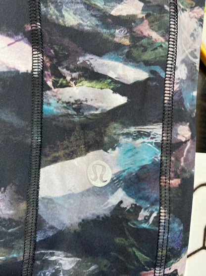 LULULEMON |XXS| WAIST 22| WOMEN'S MULTICOLOR ABSTRACT CAMO PRINT HIGH-WAISTED ATHLETIC LEGGINGS WITH SIDE POCKETS