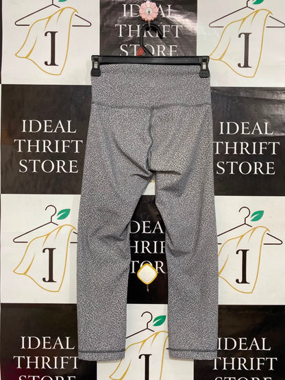 LULULEMON |XS| WAIST 23| WOMEN'S GREY MICROPATTERNTED HIGH-WAISTED ATHLETIC CROPPED LEGGINGS