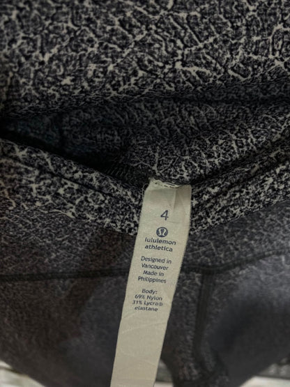 LULULEMON |XS| WAIST 23| WOMEN'S GREY MICROPATTERNTED HIGH-WAISTED ATHLETIC CROPPED LEGGINGS