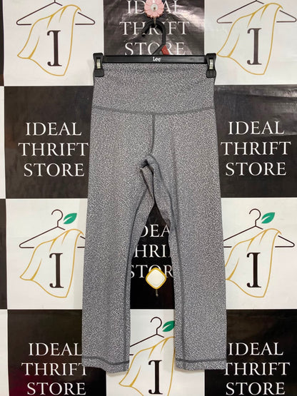 LULULEMON |XS| WAIST 23| WOMEN'S GREY MICROPATTERNTED HIGH-WAISTED ATHLETIC CROPPED LEGGINGS